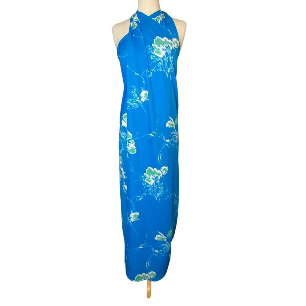 Vintage RARE Mele Mele Hawaiian Wrap Maxi Dress, One size, Festival